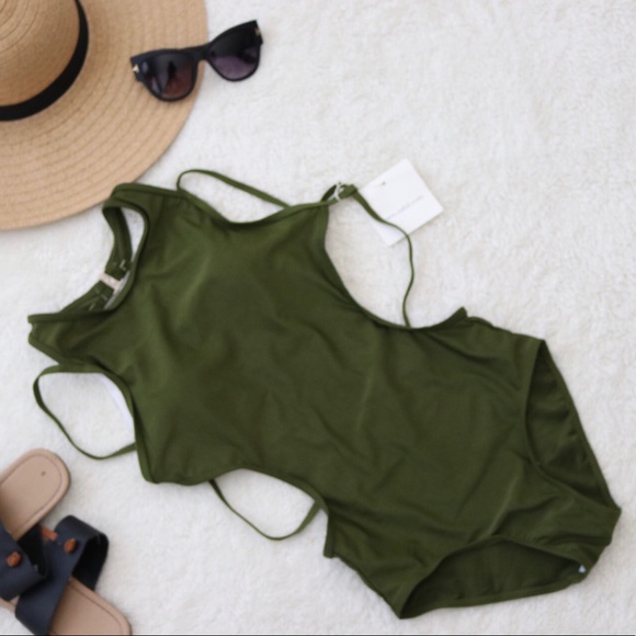 Other - One piece army green swimsuit